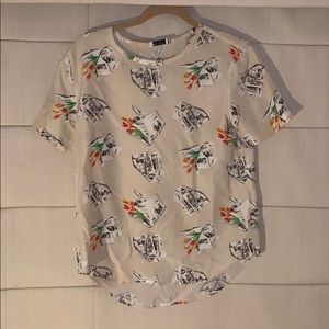 Equipment 100% silk printed top size small